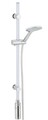 Bara cu suport pentru dus si lumina incorporata, Wenko, II, 94 cm, policarbonat/plastic
