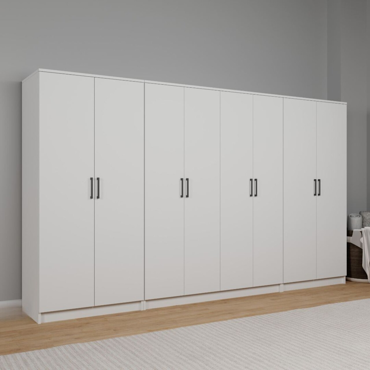 Dulap pentru haine, Miwood, Kardelen 1600-108, Alb - 1 | YEO