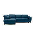 Coltar extensibil stanga 4 locuri ELTAP, LT-40NU, Noble, 255x201x100 cm, lemn/poliester, albastru inchis