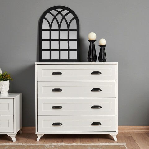 Dulap, tuvalle, tuvalle 046, 90x86x41.5 cm, pal, alb negru
