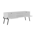 Comoda TV Naïve, Decotie, 143x35.6x50.7 cm, PAL melaminat, alb