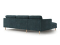 Coltar stanga 4 locuri, Eden, Micadoni, 286x150x90 cm, tesatura structurata, verde albastrui melanj