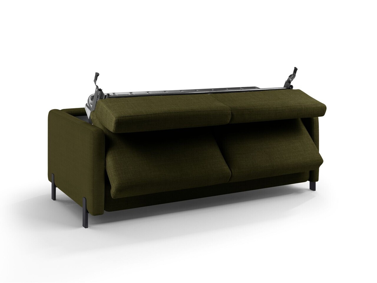 Canapea extensibila 3 locuri, Gloria, Micadoni Home, 206x102x88 cm, tesatura structurata, verde — imaginea 4