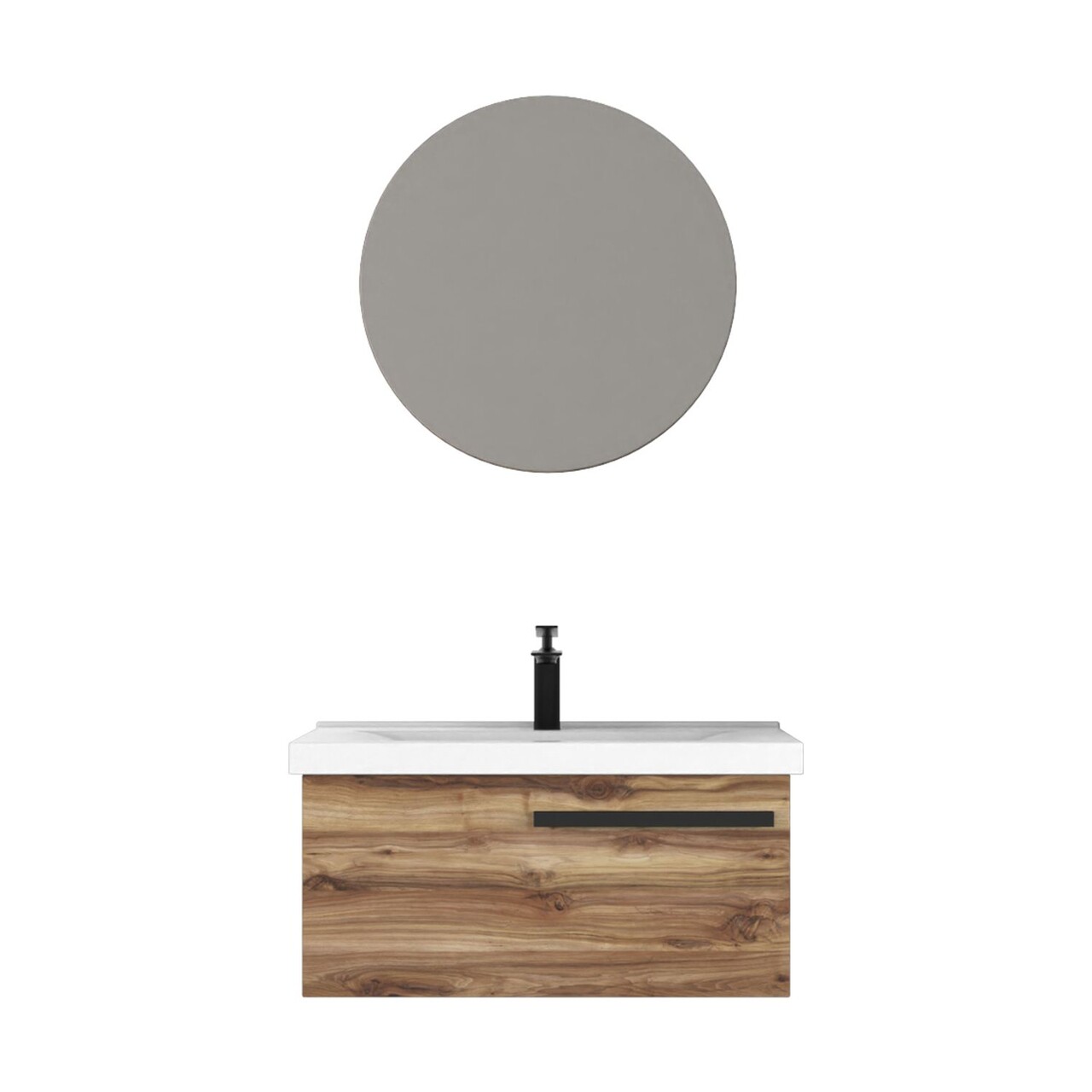 Set mobilier de baie (2 piese), Hanah Home, Bulu 80, Pin - view 4