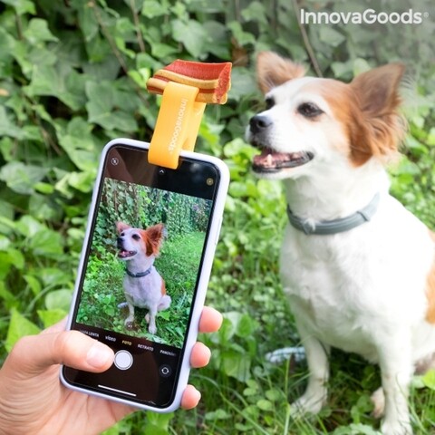 Clema Selfie pentru animale de companie Pefie InnovaGoods, silicon, portocaliu InnovaGoods