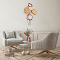 Decoratiune de perete, Monstera v3, Metal, Dimensiune: 69 x 113 cm, Multicolor