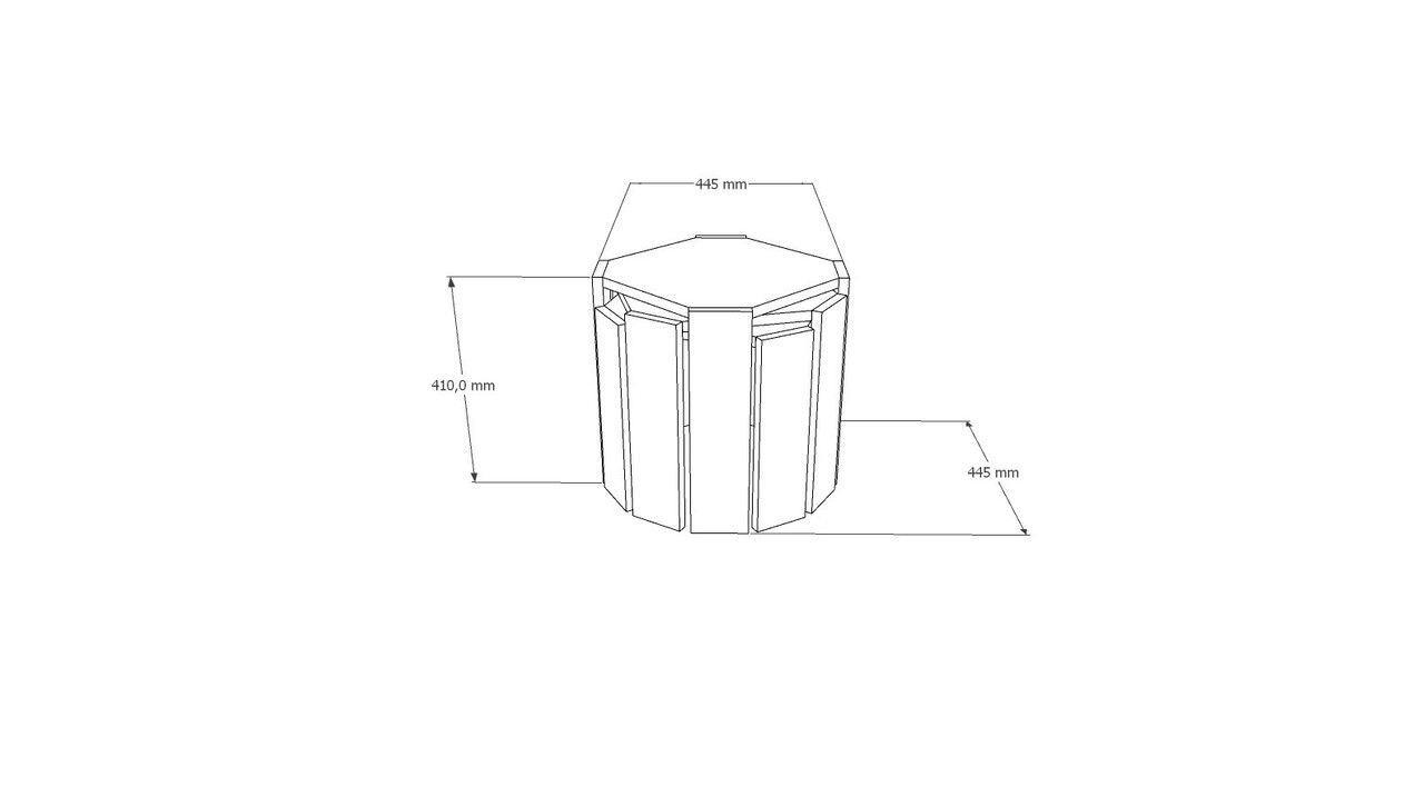Masuta de cafea, Zena Home, Lori, 44.5x41x44.5 cm, PAL, Antracit / Nuc