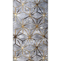 Covor, 1093, 150x150 cm, Poliester, Gri / Auriu