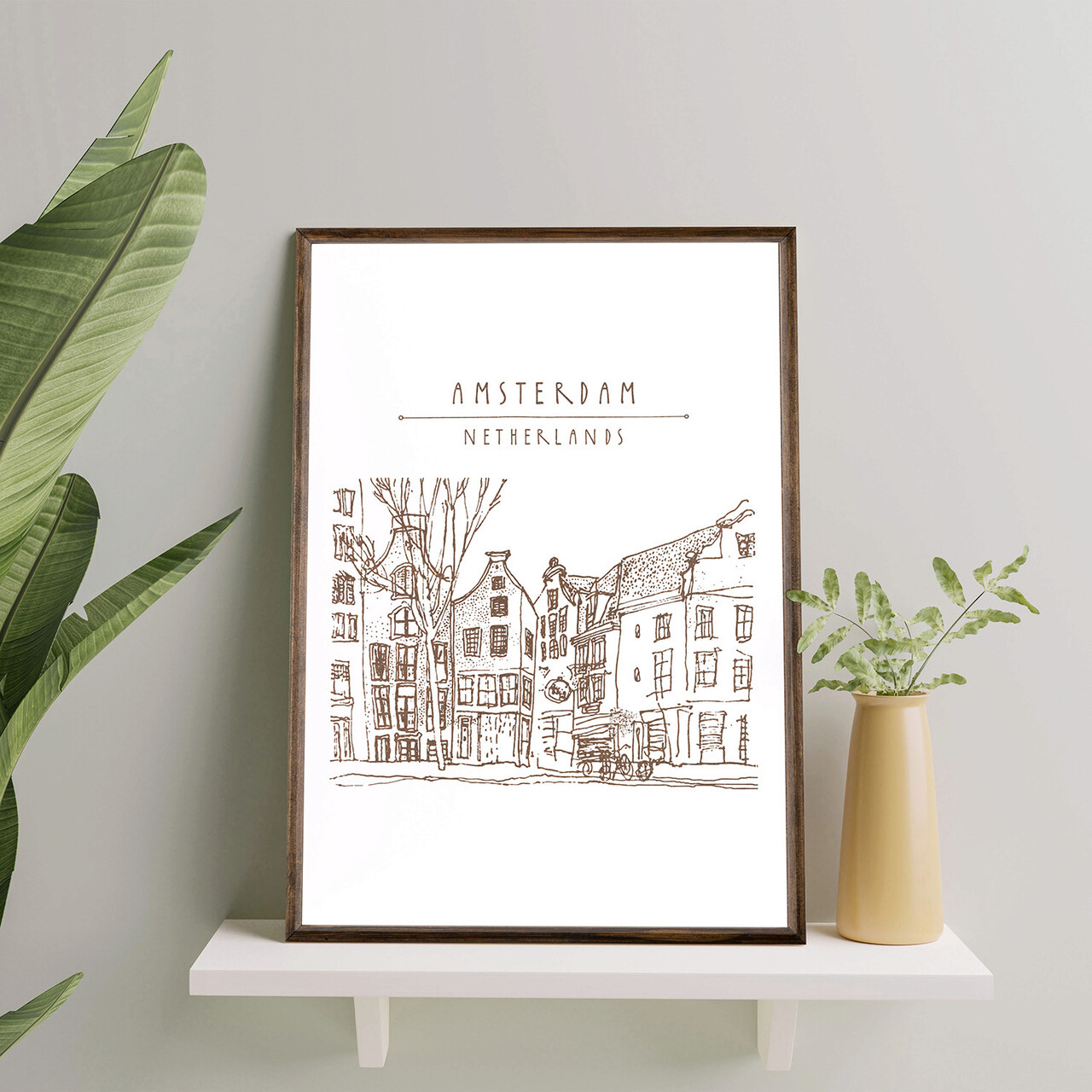 Tablou decorativ TD049 Lemn Desenat manual Natural