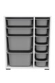 Dulap multifunctional, Estella, Zen 2D2K6U, Alb/Gri