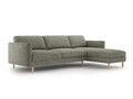 Coltar dreapta 4 locuri, Eden, Micadoni, 286x150x90 cm, tesatura structurata, verde muschi melanj