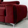 Coltar extensibil stanga 3 locuri ELTAP, LT-25VE, Grayson, 278x205x92 cm, lemn/poliester, rosu inchis
