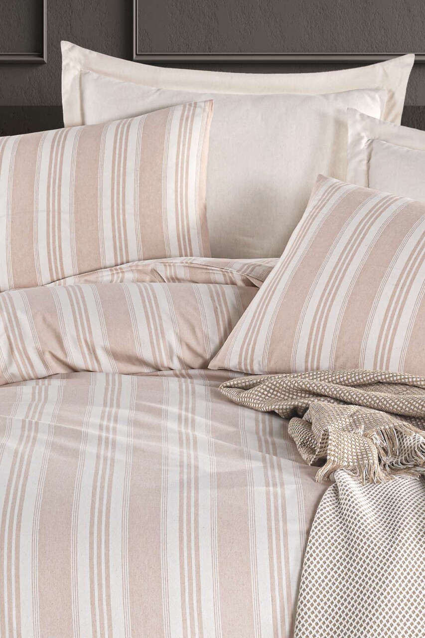 Lenjerie de pat dubla, L'essentiel Maison, Soft Line, Bej - view 4
