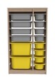 Dulap multifunctional, Estella, Montana Xs 2D4N8U, Gri Sonomo / Galben