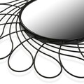 Oglinda decorativa Amelia, Versa, 40 cm, metal, negru