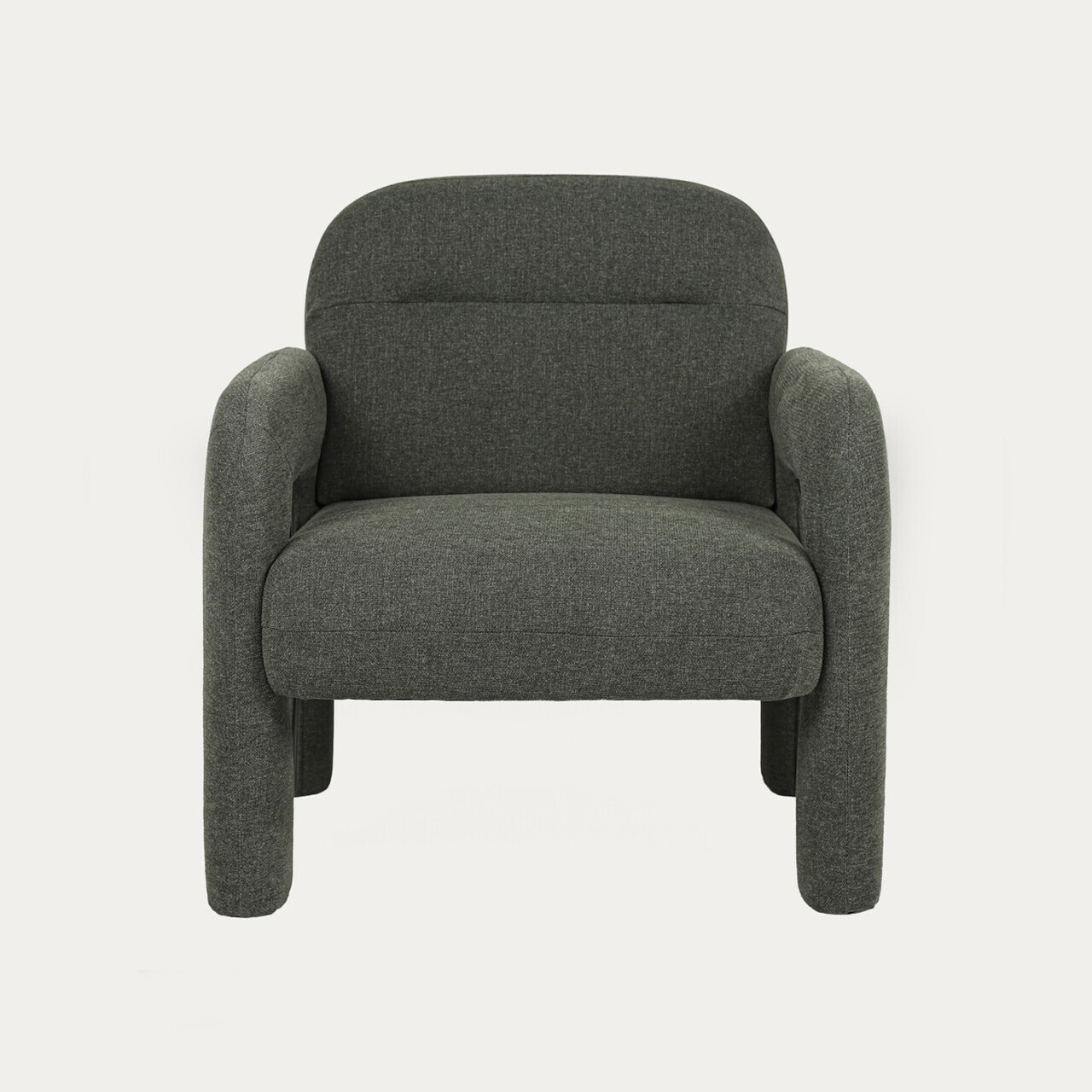 Fotoliu Alviro, Homla, 78x76x81 cm, MDF/poliester, verde olive — imaginea 3
