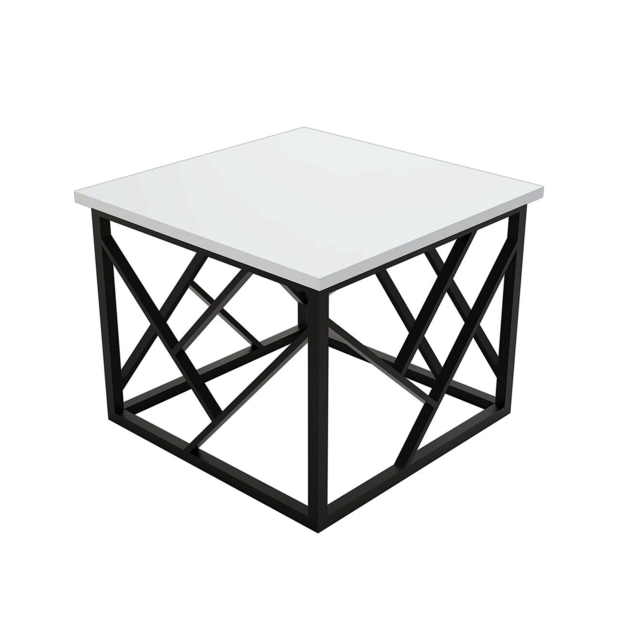 Masuta de cafea Woda White, Puqa Design, 53,5x53,5x41,8 cm, alb