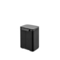 Cos de rufe, Brabantia, Bo Small, 4 L, 17.2x20x27.2 cm, otel, negru mat