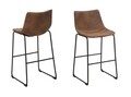 Scaun de bar Metropolitan, Mauro Ferretti, 45 x 54 x 99 cm, fier/piele ecologica