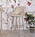 Set 2 scaune de bar Alaska -A, Mauro Ferretti, 52x46x111 cm, fier/poliester, crem