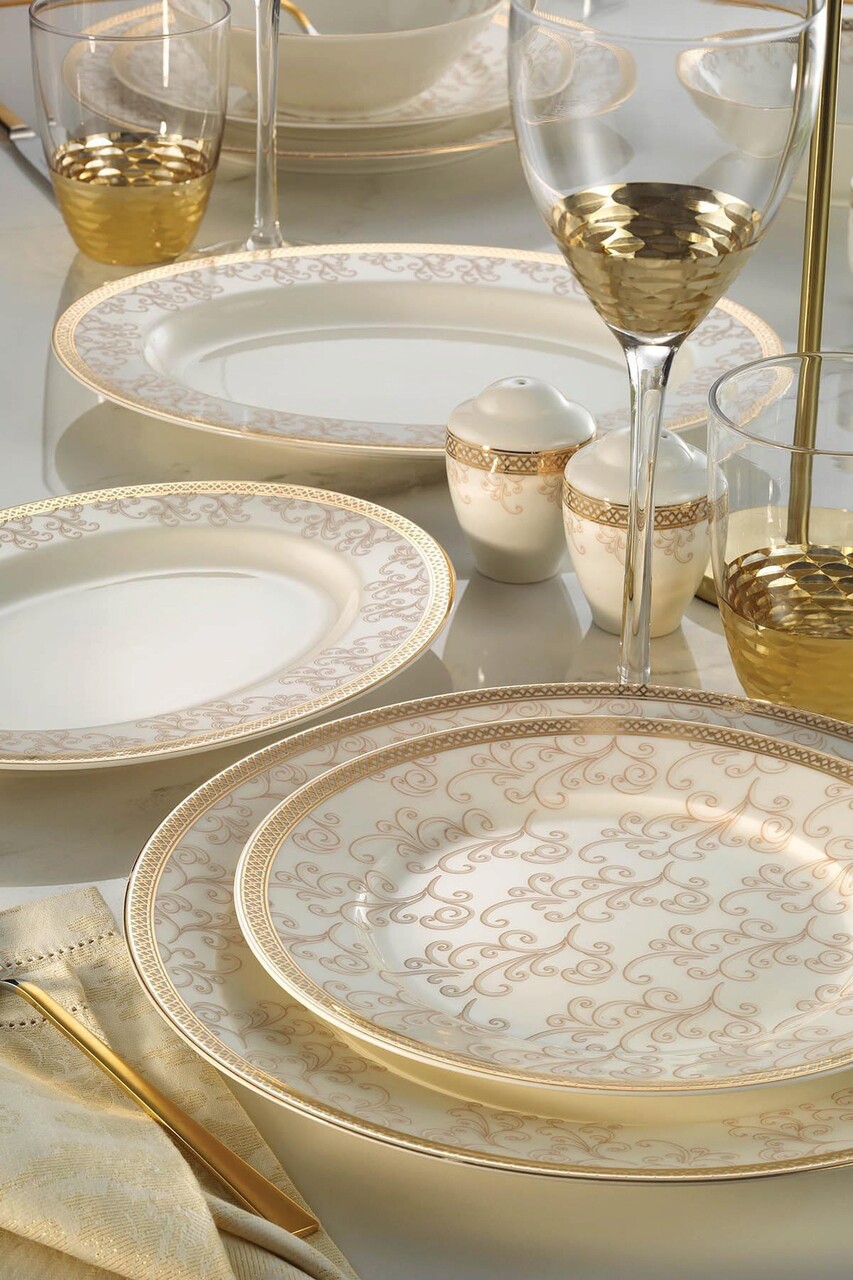 Serviciu de masa 62 piese BNKL62YT4301140421, Kutahya Porselen, portelan, multicolor - 1 | YEO