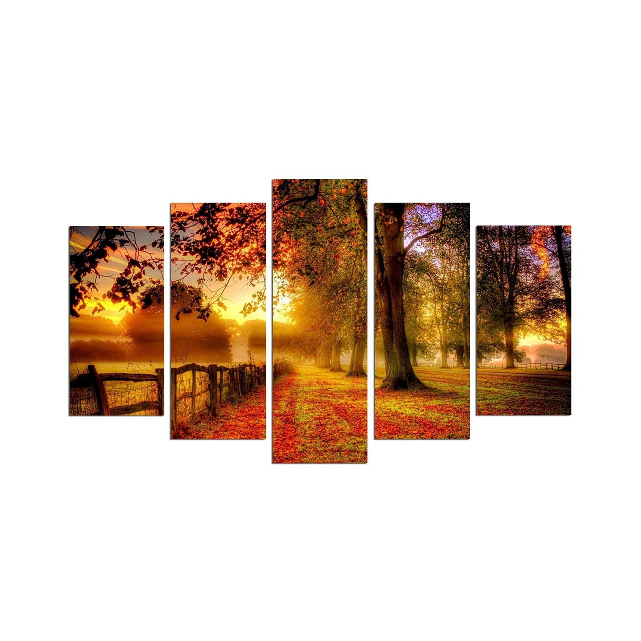 Set 5 tablouri decorative, 5PMX-070, 20 x 60 cm, Multicolor - view 2