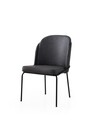 Set scaune 4 piese, Nmobb, Dore, Aur/Negru