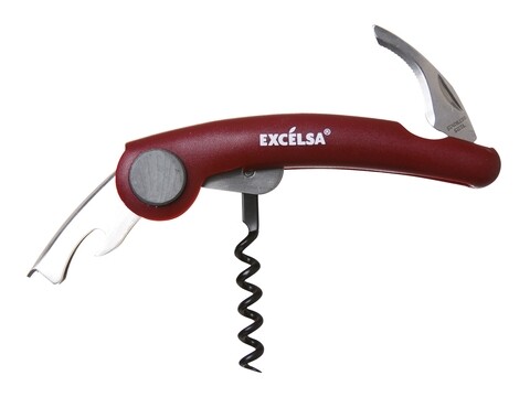 Poza Tirbuson, Enoteque Waiter, Excelsa, 14 cm, otel, rosu