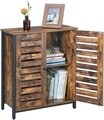 Bufet inferior cu 2 usi, Vasagle, 70 x 30 x 80 cm, fier/PAL, maro rustic