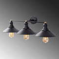 Aplica de perete, Fulgor, 942FLG2164, Metal, Negru/Maro antic