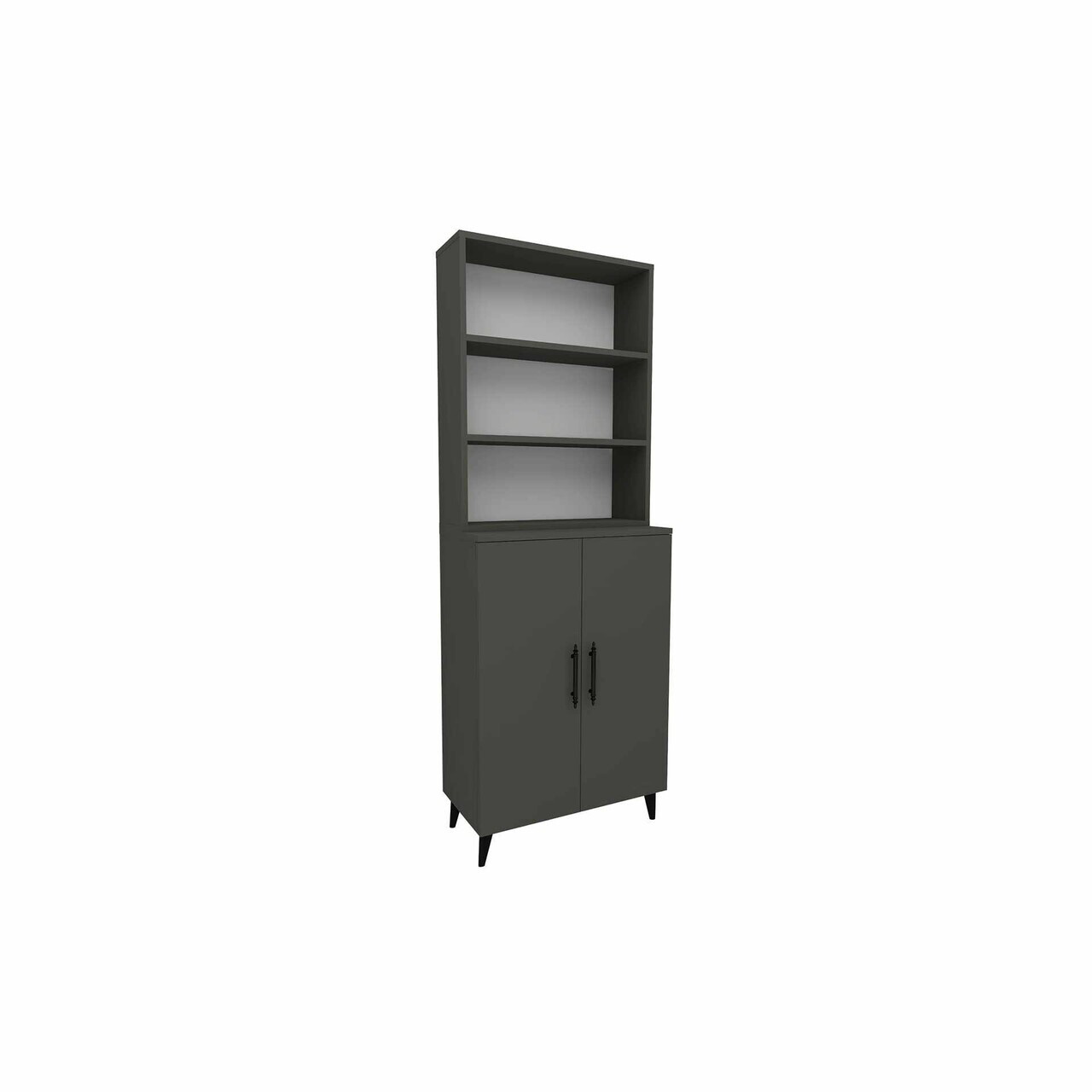 Corp biblioteca, Hanah Home, Oras, 65x183.4x32 cm, Antracit — imaginea 4