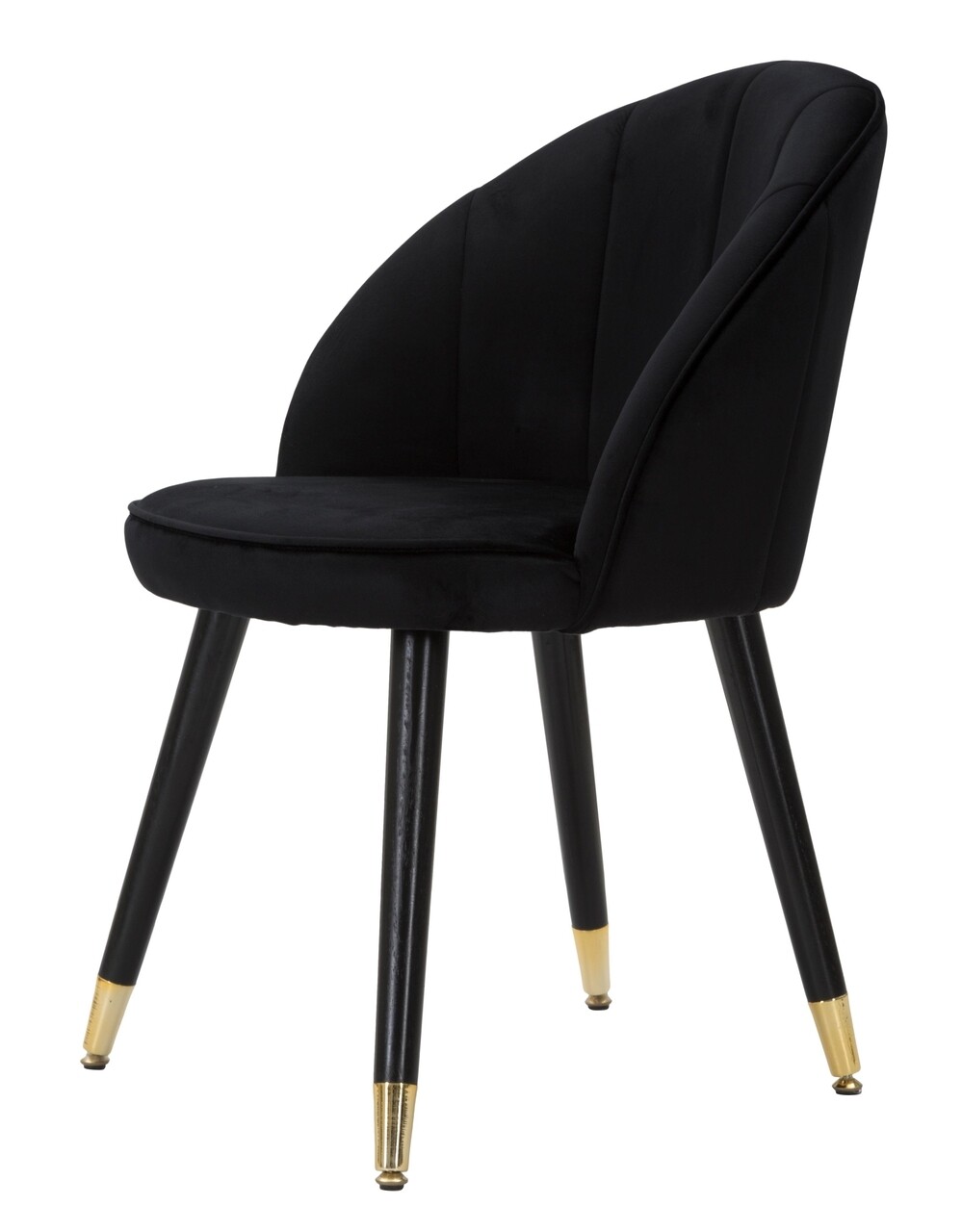 Scaun Loty, Mauro Ferretti, 57.5x58x80 cm, catifea, negru - 1 | YEO