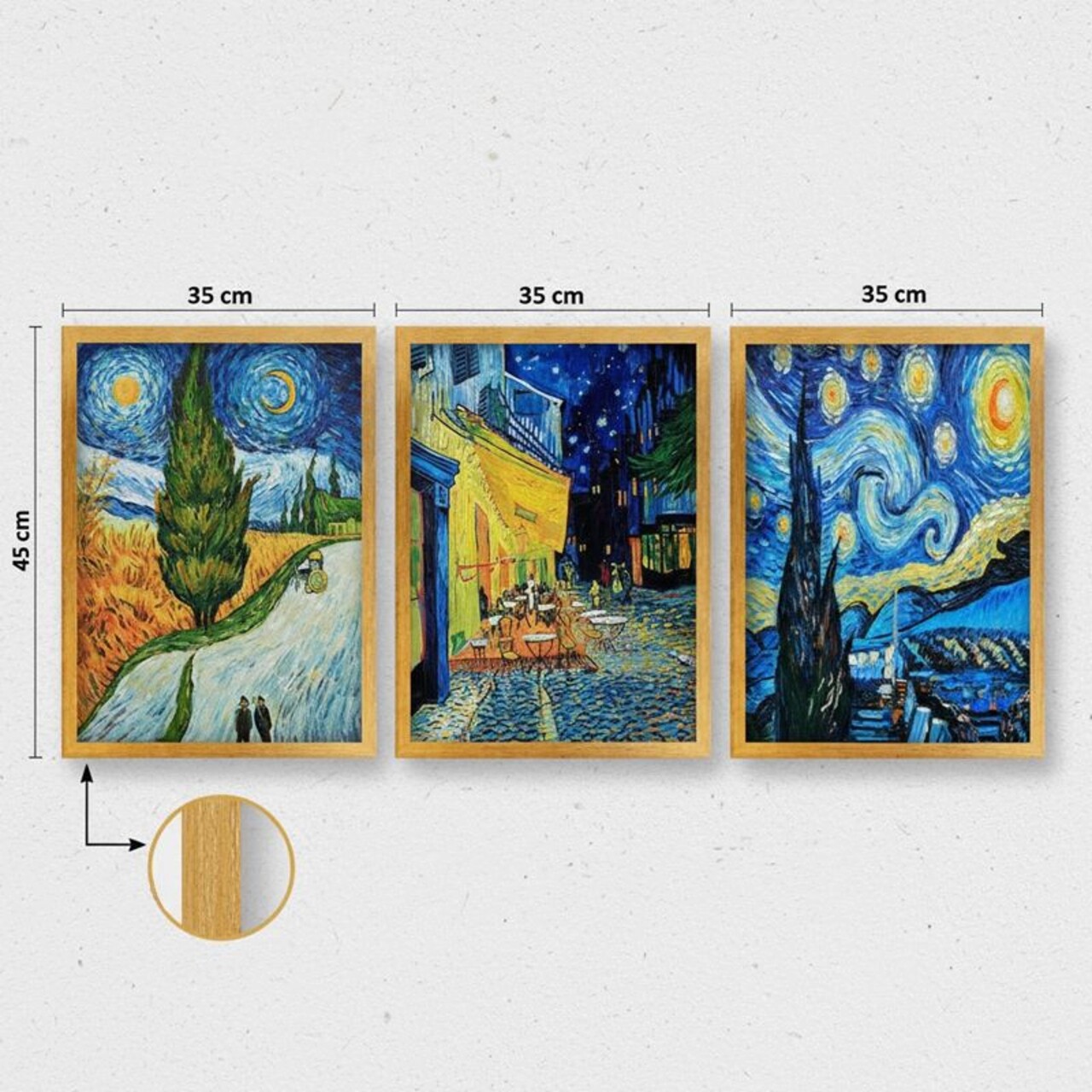 Set 3 tablouri decorative 3AC_UN78512_3545 Polistiren Multicolor