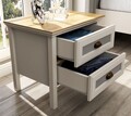 Noptiera, Hanah Home, FRN-21016, 60.4x55x44.2 cm, PAL, Crem / Stejar / Gri