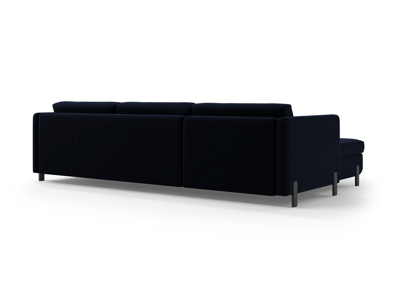 Coltar extensibil dreapta 5 locuri, Gloria, Micadoni Home, 286x170x88 cm, catifea, albastru regal — imaginea 4