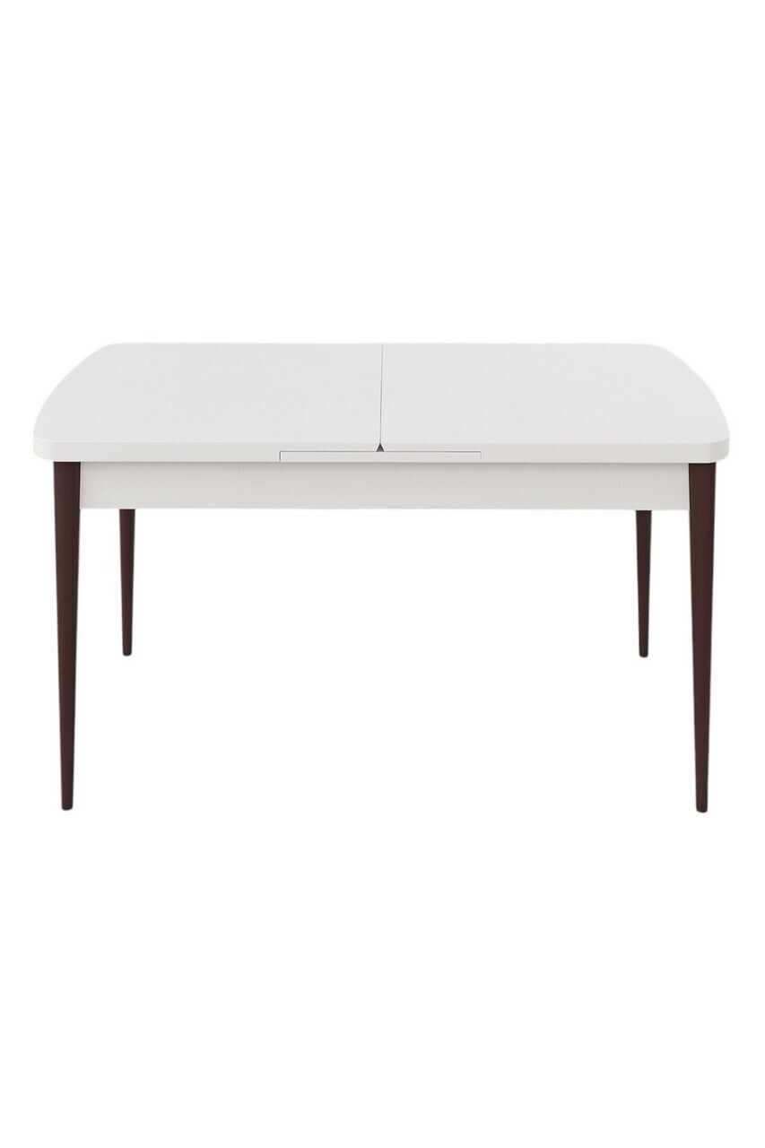 Masa extensibila, Hanah Home, Eta, 80x78x132 cm, Alb/Maro — imaginea 2
