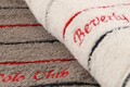 Set 2 prosoape de maini 407,  Beverly Hills Polo Club, 50x90 cm, bumbac, alb/gri