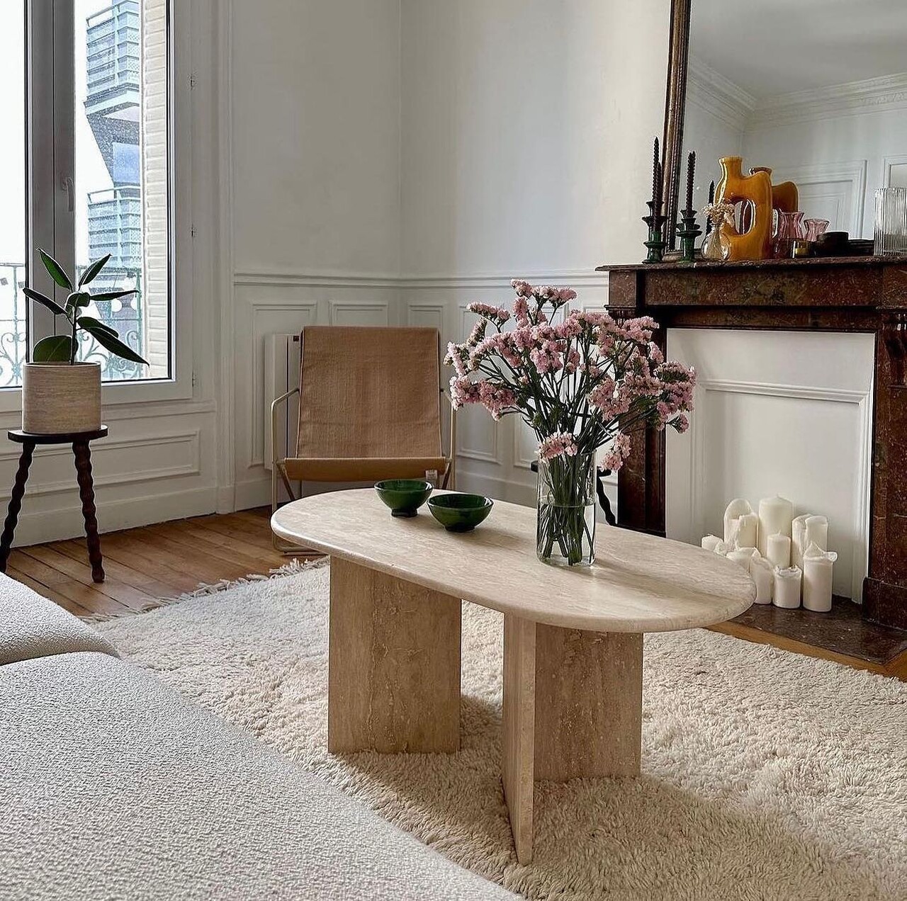 Masă de cafea din marmură, Hanah Home, Bovino, Bej - view 4