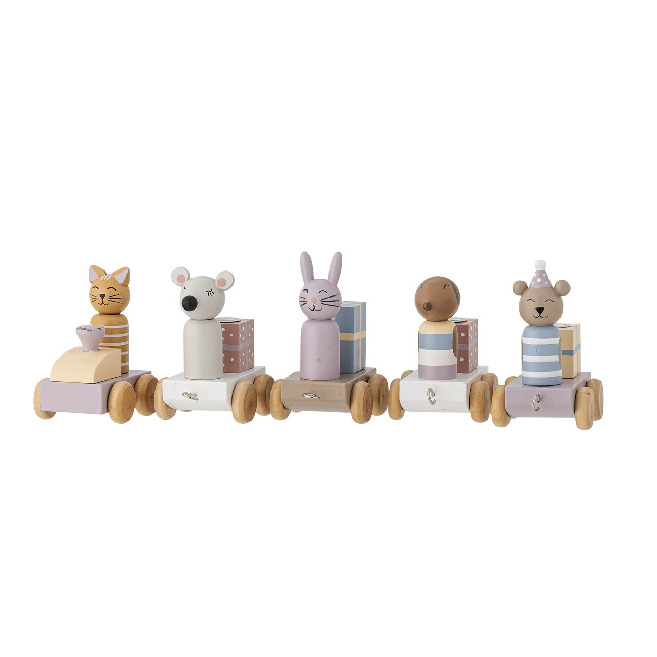 Jucarie aniversara, Bloomingville, Junaid Birthday v1, 38x5x11 cm, FSC 100%, MDF/lemn de fag, multicolor - imagine 10