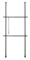 Suport extensibil pentru haine, 4 piese, Wenko, Duo Black, inox/plastic/polipropilena, negru