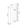 Corp biblioteca, Arnetti, Clark, 100x30x170 cm, PAL, Nuc / Bej