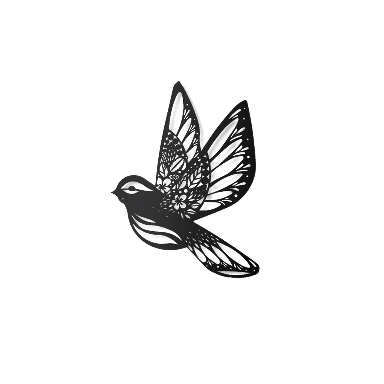 Decoratiune de perete, Swallow Bird, Dimensiune: 50 x 65 cm, Negru - view 2