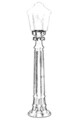 Lampadar de exterior, Avonni, 685AVN1301, Plastic ABS, Negru
