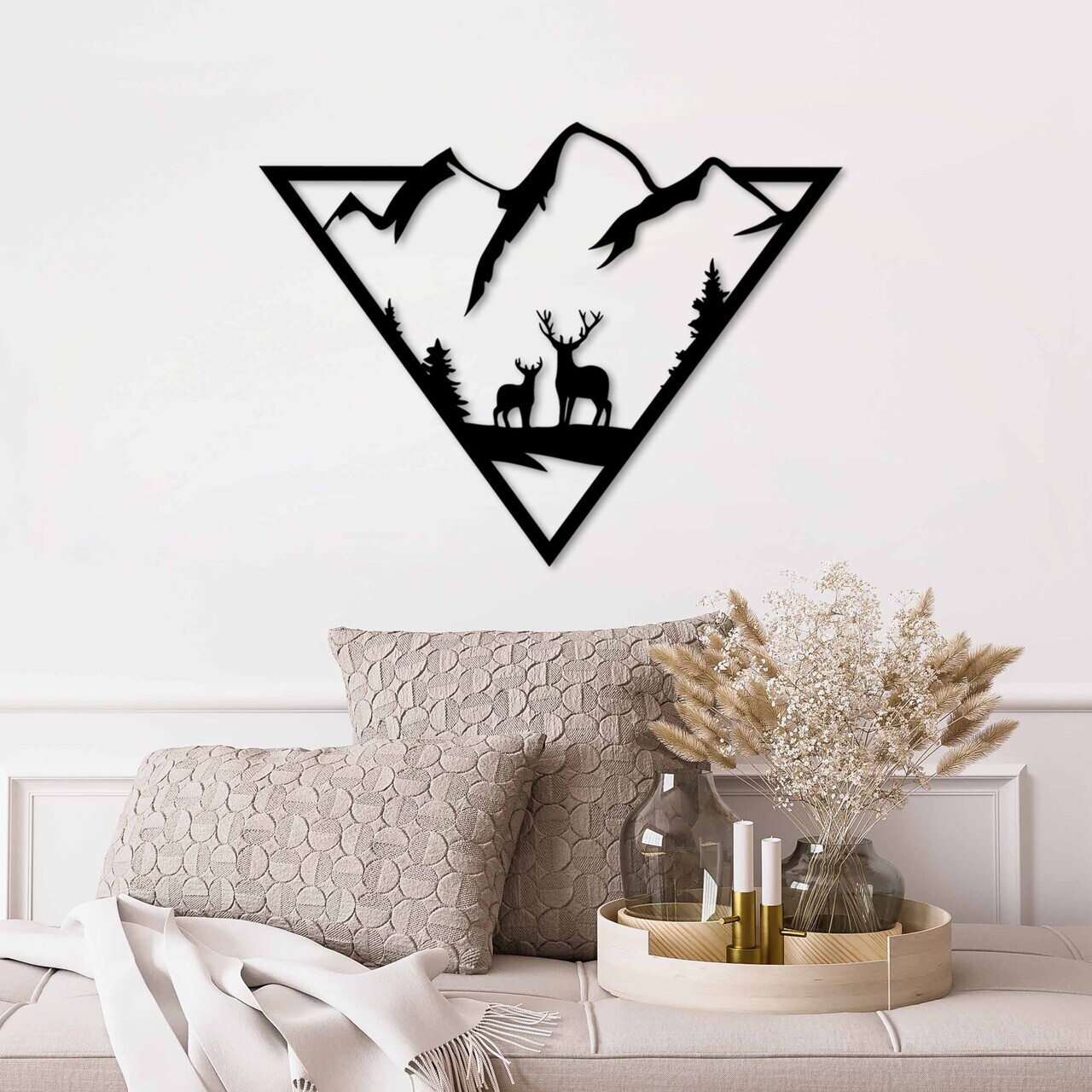 Decoratiune de perete, Mother And Son 4, Dimensiuni: 42 x 55 cm, Negru — imaginea 2