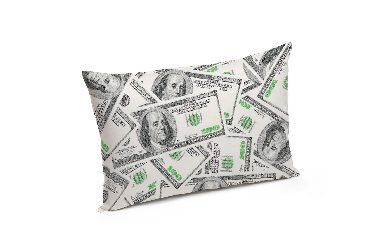 Set Alcam perna microfibra 50x70 cm si pilota matlasata 140x200 cm, Dollar Dream - imagine 5