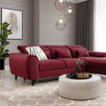 Coltar extensibil dreapta 4 locuri ELTAP, Foble, 267x196x100 cm, lemn/poliester, rosu