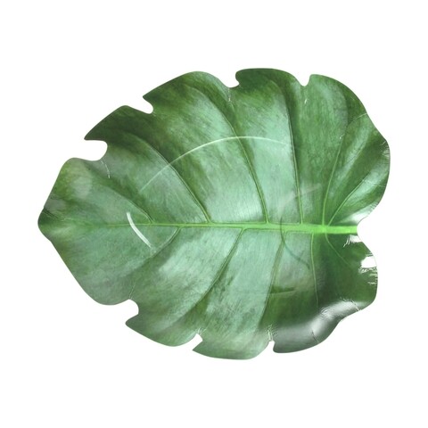 Set 10 suporturi pentru farfurie, esschert, leaf, 22.5 x 27.5 x 2.7 cm, hartie, verde
