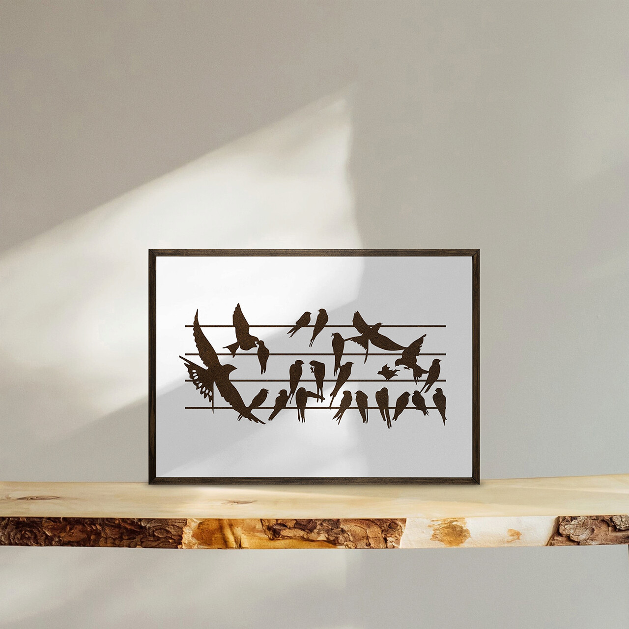 Tablou decorativ TD126 Lemn Desenat manual Natural