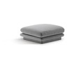 Taburet, Torino-184, Micadoni Home, 80x80x41 cm, catifea, gri deschis