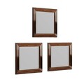 Set 3 oglinzi decorative, Siam, Otto, MDF , Bronz